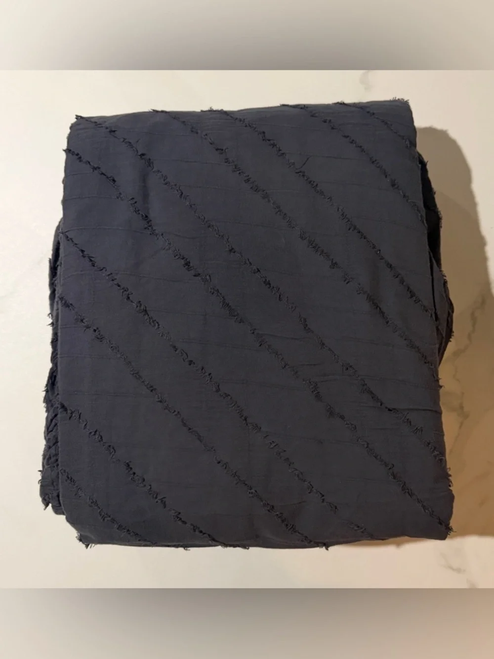 UO Home Black Duvet Cover Textured 100%Cotton
